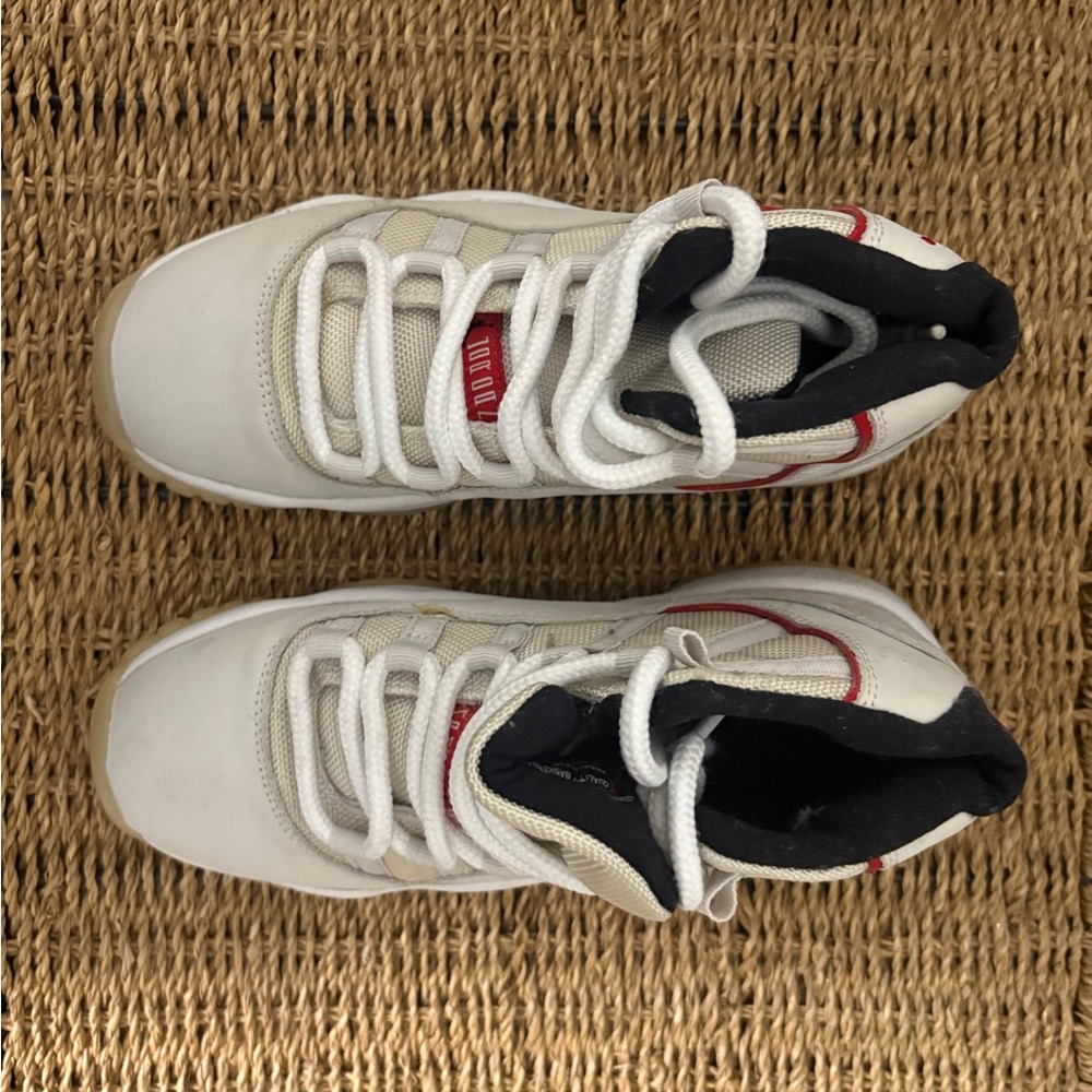 Kids White and Red Sneakers
